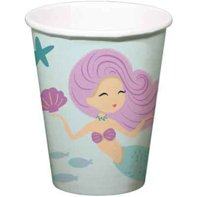 Afbeelding van Bekers Mermaid Magic 250 ml 8 stuks