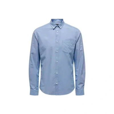 Afbeelding van Only &amp; Sons Onsalvaro Oxford Shirt Overhemd, Heren, Maat: Large, Cashmere blue