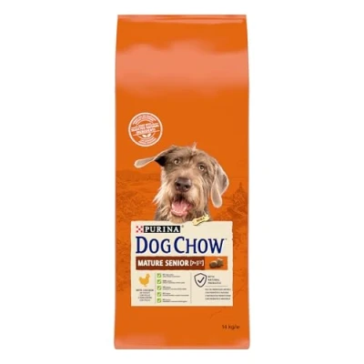 Afbeelding van 2 x 14 kg PURINA Dog Chow Mature Senior Kip hondenvoer droog