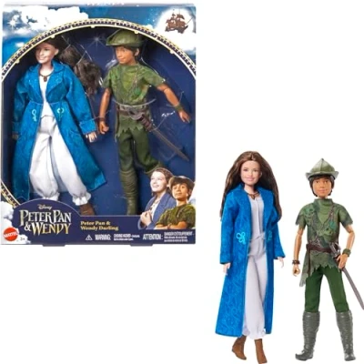 Afbeelding van Mattel Peter Pan &amp; Wendy Disney en poppen geïnspireerd op de film Wendy, cadeaus voor kinderen, speelgoed vanaf 3 jaar, HNY36