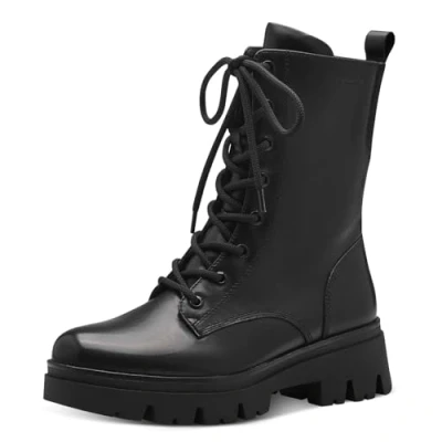 Afbeelding van Tamaris 8 85215 43 Dameslaarzen, plat, kant, modieus, dames, 43, zwart.