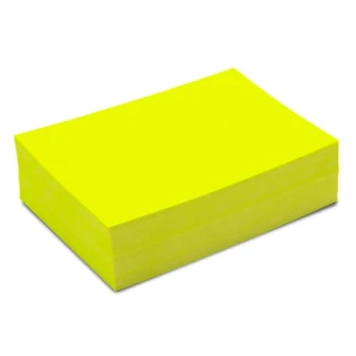 Afbeelding van younikat 150 beschrijfbare etiketten in neongeel, 10 x 7 cm, neonetiketten van schrijfpapier, universeel, dv_839