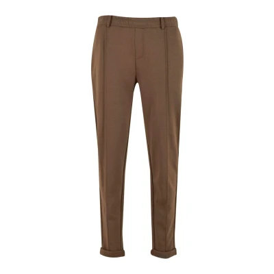 Afbeelding van Urban Classics Cropped Interlock Trainingsbroek, Heren, Maat: 28, Chalkbrown