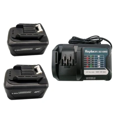 Afbeelding van Vervangt Makita 12 V BL1041B BL1021B BL1016,12 4,0 Ah accu, oplader voor DC10WD