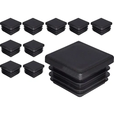 Afbeelding van SKIR&#039;CO 10 stuks vierkante kunststof doppen 30 x mm zwart RAL 9005