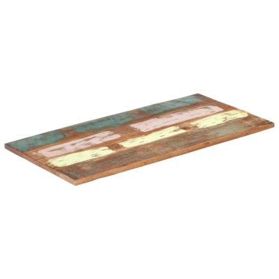 Afbeelding van Tafelblad rechthoekig 25 27 mm 60x120cm massief gerecycled hout