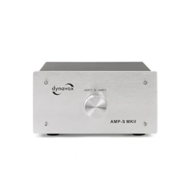 Afbeelding van Dynavox AMP S MKII zilver schakelaar voor 2 versterker op 1 set speakers