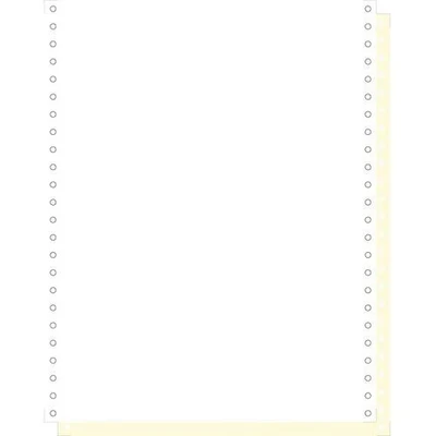 Image de Feuilles listing autocop. blanc/jaune 240x12 2plis bande détachable