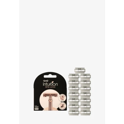 Afbeelding van 1+1 gratis: Wilkinson Intuition Navulmesjes Rose Gold Safety Razor 15 stuks