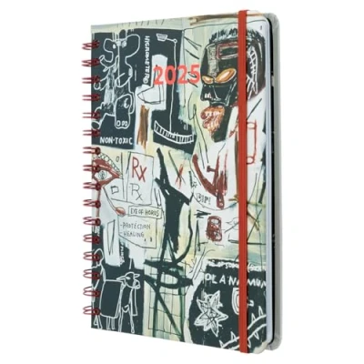 Afbeelding van Grupo Erik Weekplanner 2025 in DIN A5 Basquiat januari tot december planner met stickers en vak agenda 2025, mooie