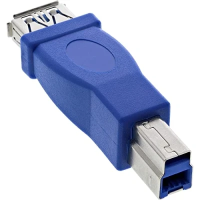Afbeelding van USB B (m) A (v) adapter USB3.0 / blauw