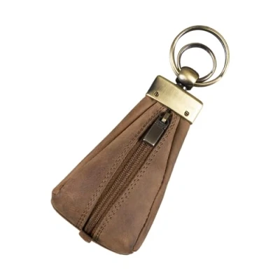 Afbeelding van STILORD &#039;Enno&#039; Vintage Lederen Sleutelhanger Tas Sleuteltas voor Mannen Kleine Portemonnee Sleutelhouder Mini Echt Leer, Medium bruin,