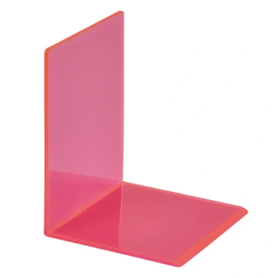 Image de Maul serre livres acrylique 10 x 13 cm (2 pièces) rose fluo transparent