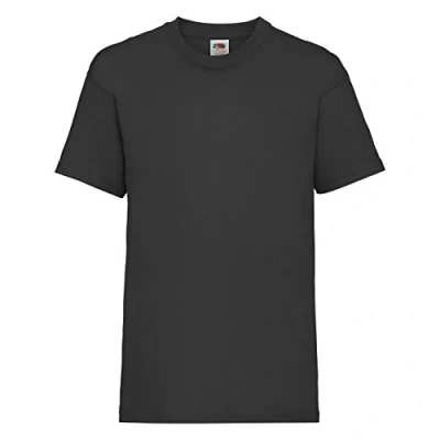 Afbeelding van Fruit of the Loom T shirt met korte mouwen kind (2 stuks), zwart.
