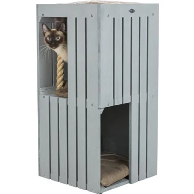 Afbeelding van Trixie Krabpaal Maria Wit/Grijs 58X58X101 CM