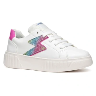 Afbeelding van Geox Mikiroshi Sneakers laag voor kinderen, Maat: 28, White multicolor Kunststof/ textiel