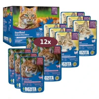 Afbeelding van Bozita Hapjes in Gelei Gesteriliseerd 12 x 85 g Mixpakket vleesmenu