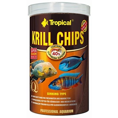 Afbeelding van Tropical Krill Chips 1 Liter Aquarium Visvoer