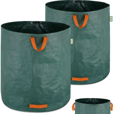 Afbeelding van Opvouwbare tuinzak tuintas XXL van robuust PP , 500 liter per zak set 2 stuks