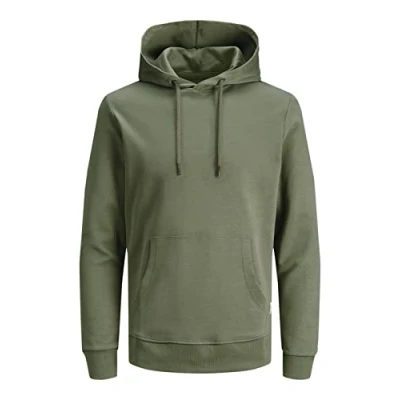 Afbeelding van JACK &amp; JONES JJEBASIC SWEAT HOOD NOOS heren Sweatshirt met capuchon, Dusty Olive, M