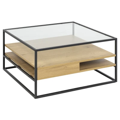 Afbeelding van Salontafel Vierkant MDF Naturel 80x80x40cm Giga Living