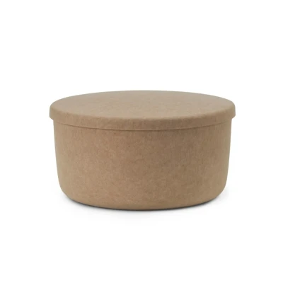 Afbeelding van Normann Copenhagen Hide Storage Poef 52,5 Cm Zand