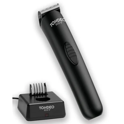 Afbeelding van TONDEO ECO S PLUS BLACK Tondeuse Clipper haartrimmer met batterij in elkaar grijpende kam