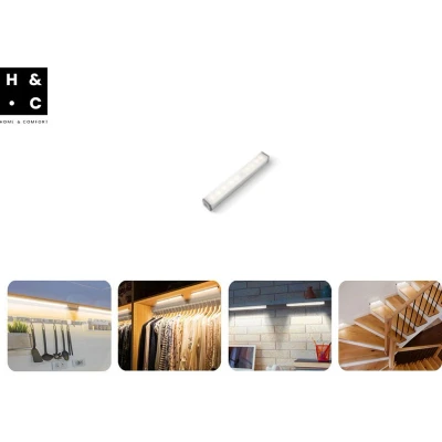 Afbeelding van H&amp;C Sensorlamp Binnen Bewegingssensor 15 cm Draadloos USB Oplaadbaar