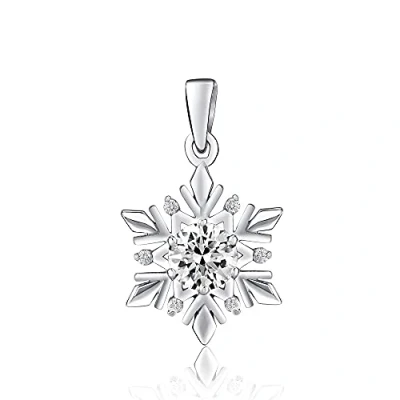 Afbeelding van SILVEGO JJJP0811 dameshanger Sterling zilver 925/1000 sneeuwvlok met Swarovski® zirkonia, zilver, Swarovski kristal, kristal