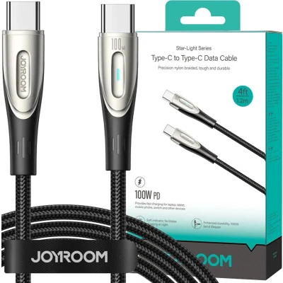 Afbeelding van Joyroom Star Light Series SA27 CC5 USB C/USB C kabel 100W 1,2m zwart