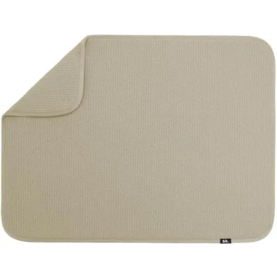 Afbeelding van S&amp;T INC. XL afdruiprek mat van zeer absorberende microvezel voor servies, gebruiksvoorwerpen, potten en pannen, 45,7 x 61 cm, puur kasjmier