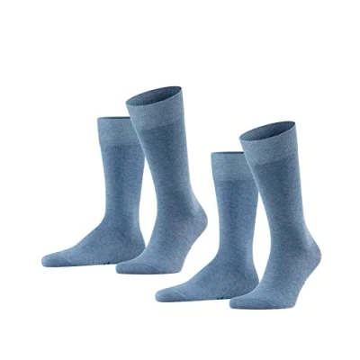 Image de FALKE Happy 2 Pack M SO coton unies lot de paires, Chaussettes Homme, Rouge (Scarlet 8228), 47 50
