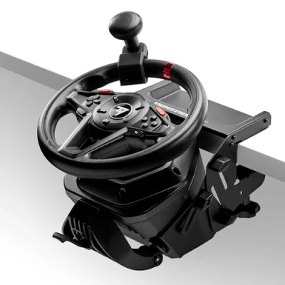 Image de Pack Volant gaming Thrustmaster SimTask T128 Noir pour PS5 PS4 et PC + Levier de vitesses TH8S