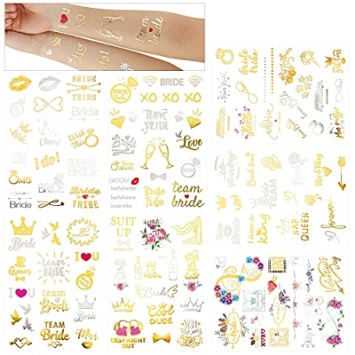 Afbeelding van HOWAF 134 stuks vrijgezellenfeest tijdelijke tatoeages decoratie accessoires