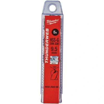 Image de MILWAUKEE 4932352398 THUNDERWEB Mèche à métaux HSS G 9.5x125x81mm (5 pcs)