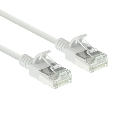 Afbeelding van ACT DC6905 LSZH U/FTP CAT6A Datacenter Slimline Patchkabel Snagless RJ45 Connectoren Wit 5 meter