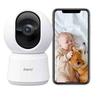 Afbeelding van Arenti P2Q Wifi Beveiligingscamera Voor Binnen Huisdiercamera Babyfoon 4MP Beweegbaar Dual Band Draadloos Full360 bewaking Geen Blinde Vlekken Maandelijkse Kosten HD Besturing via App Onvif