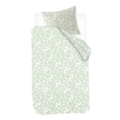 Afbeelding van Snoozing Elsie Dekbedovertrek Eenpersoons 140x200/220 cm Groen