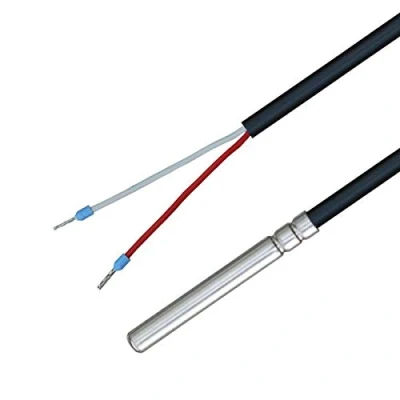 Afbeelding van iOVEO 035HP62202 NTC temperatuursensor 12 kOhm met PVC kabel tot 105 C, temperatuursensor, sensor, verwarming, NTC, 2 m