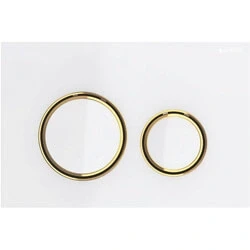 Afbeelding van Geberit Sigma21 bedieningsplaat, voor 2 toets spoeling, ringen messing