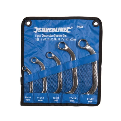 Afbeelding van Silverline Bloksleutelset C vormig 5 delig 8 22 mm met nylon etui