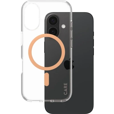 Afbeelding van PanzerGlass Hoesje Geschikt voor iPhone 16 CARE Flagship Case MagSafe Oranje