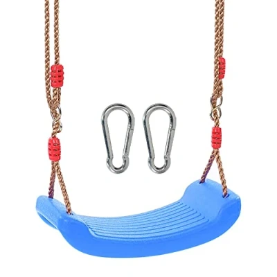 Afbeelding van Newaner Kinderschommel voor buiten, schommelzitje binnen, schommeltouw, schommelstoel, in hoogte verstelbaar, antislip, blauw