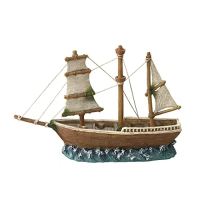 Afbeelding van Aqua Della Aquariumdecoratie Vissen Zeilschip 2 23x6,5x15cm 1st