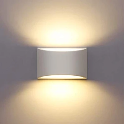 Afbeelding van LED wandlamp voor binnen, 7 W, wit, gipslicht, modern design, wandlamp, licht up en down, wandlicht, spotlicht, warm wit badkamer, woonkamer, slaapkamer, hal (G9 lamp inbegrepen)