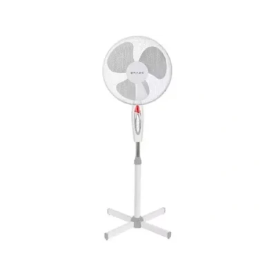 Afbeelding van BRASQ Statiefventilator Wit Ø 40 cm Stille Ventilator Staand Aircooler Waaier Fan 3 snelheden Verstelbaar en kantelbaar