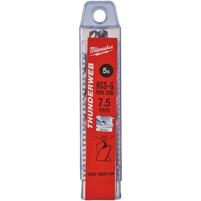 Afbeelding van MILWAUKEE 4932352394 THUNDERWEB HSS G metaalboor 7,5x109x69mm (5 st.)