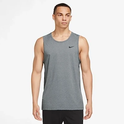 Afbeelding van Nike Performance Hyverse TANK Top, Heren, Maat: Large, Smoke grey heather/black
