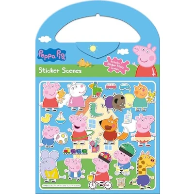 Afbeelding van Paper Projects 01.70.29.010 Peppa Pig activiteitenset met 6 scènes en meer dan 50 herbruikbare stickers, blauw, 23,5 x 15,5 cm
