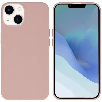 Afbeelding van iMoshion Hoesje Siliconen Geschikt voor iPhone 14 Color Backcover lichtroze
